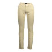 Beige Bomuld Slim Bukser