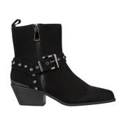 Studded Buckle Ankle Boot