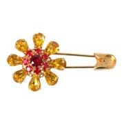 Blomst Krystal Smykker Broche Pin