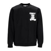 Premium Crew Fleece Sweatshirt Sort