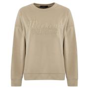 Bomuld og uld crewneck sweater