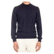 Blå Sweater Lupetto Uld Finezza 16