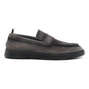 Suede Loafers med Gummisål