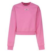 Pink Logo Sweatshirt Crop Fit