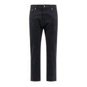 Sort denim slim fit buks med metalstjerner