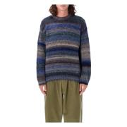 Navy Stribet Mohair Sweater