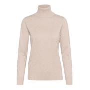 Grå Melange Rollneck Sweater