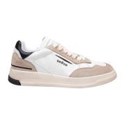 Læder Sneakers Beige Sort Ruskind Indsæt