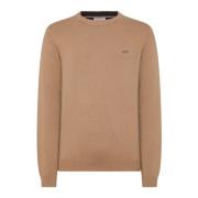 Varm Beige Sweater Rund Stil