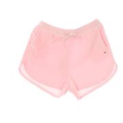 Romantiske Pink Velour Elastiske Shorts