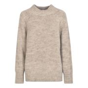 Beige Chunky Strik Sweatshirt