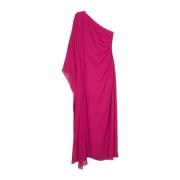 Fuchsia One Shoulder Kjole