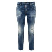 Skinny Denim Jeans med Distressed Detaljer