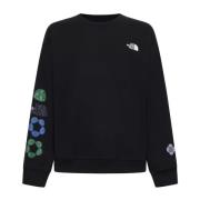 Grafisk Print Sweatshirt med Crew Neck