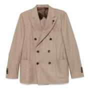 Uld/Kashmir Dobbelt-Brygget Blazer