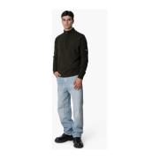 Grøn Combat Strikket Halfzip Sweater