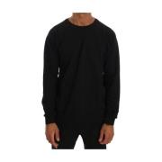 Elegant sort crewneck bomuldssweater