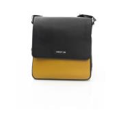 Elegant Gul Læder Crossbody Taske