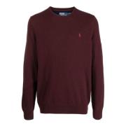 Bordeaux Uld Sweater med Polo Pony