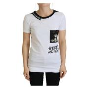 Chic Monochrome 'Her og Nu' Bomuld T-shirt