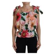 Ærmeløs Blomstret Tank Top