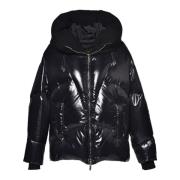 Down jacket in black nylon