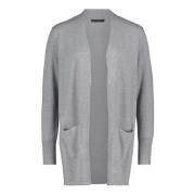 Elegant Lurex Trim Strik Cardigan