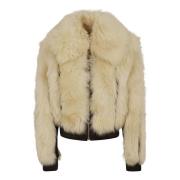 Luksuriøs Faux Fur Shearling Frakke