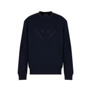 Marineblå Strik Logo Sweater