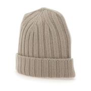 Merino Uld Ribstrikket Hat