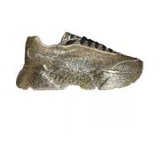 Guld Paillet Lavtop Sneakers