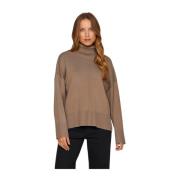 Højhalset langærmet sweater