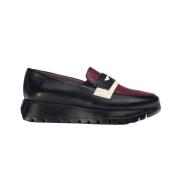 Sorte dames loafers lette kilepumper