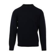 Blå Essential Patch Crew Sweater