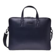 Professional bag in dark blue leather