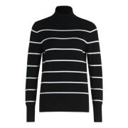 Stribet turtleneck sweater