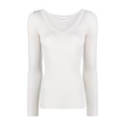 Elegant V-Neck Strik Pullover