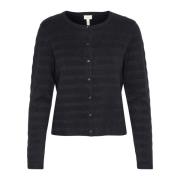 Stribet Cardigan Mørkeblå/Sort Lurex