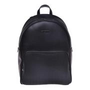 Backpack in black speckled leather