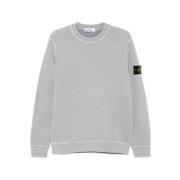 Diagonal Fleece Crewneck Sweatshirt 'Old' Effect