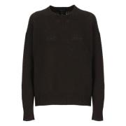 Brun Uld Silke Crewneck Sweater