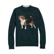 Beagle Intarsia uldblanding rund hals