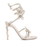 Beige Guld Blomst Sandal