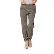 Cargo Bukser i Satin Stretch med Curvy Fit