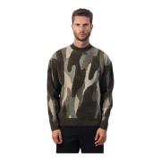 Grøn camouflage-sweater