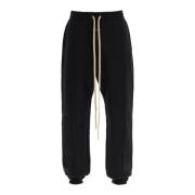 Fleece Jersey Joggers med Læder Patch