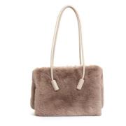 Beige Skuldertaske Elegant Stil