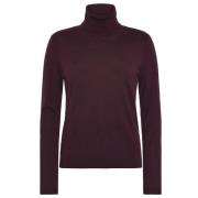 Merino Uld Turtle Neck Sweater Bordeaux