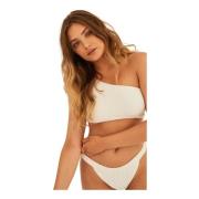 Tekstureret Hvid Bikini Top Girlish Charm