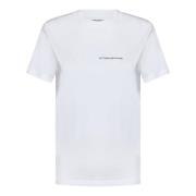 Elegant Hvid T-shirt med Sort Logo